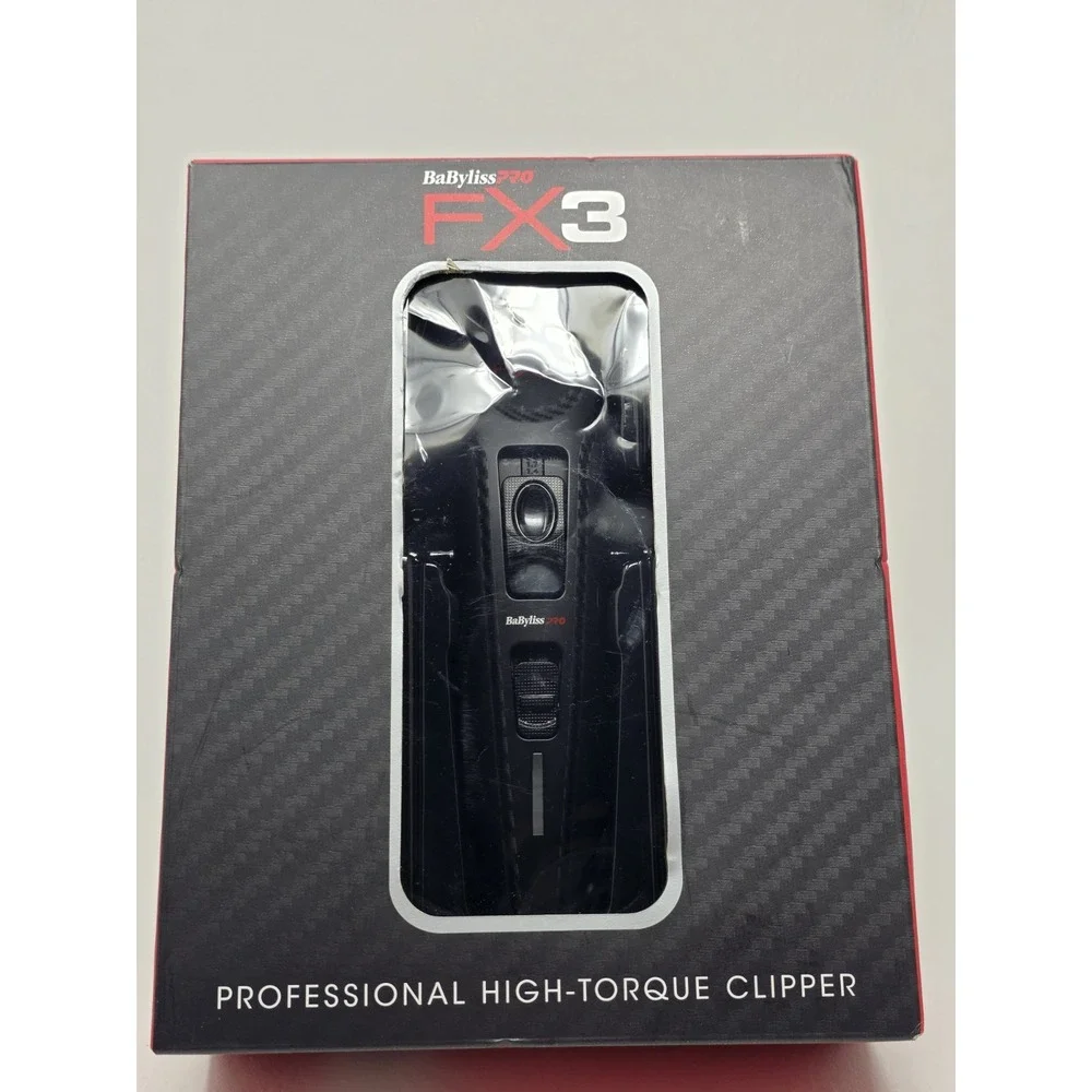 BaBylissPRO FX3 Professional High Torque Clipper Black #FXX3CB New Open Box